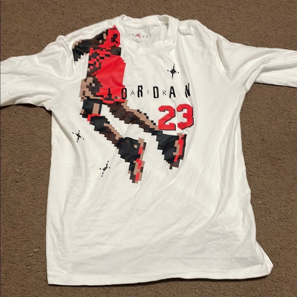 Jordan White Graphic Long Sleeve Shirt